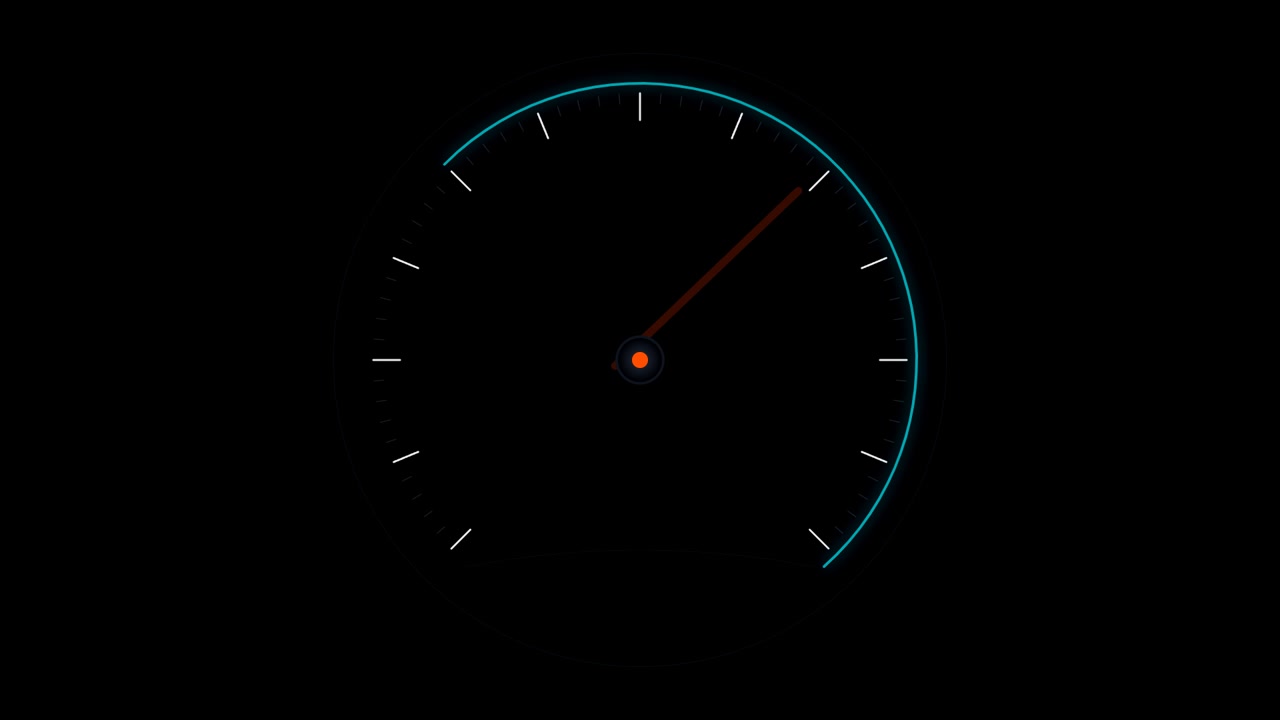 Minimalist Digital Clock Face Animation with Rotating Hand