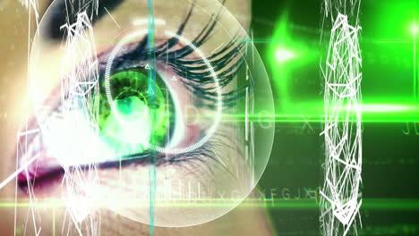 scope scanning over human eye against data processing