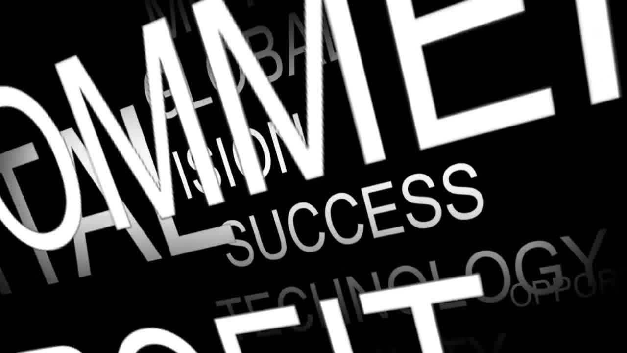 Stock Animation of Business Terms