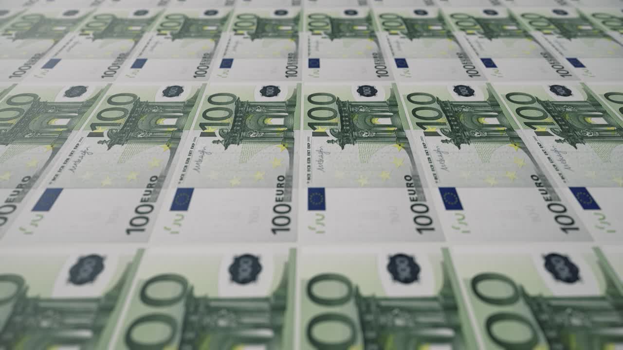 Einhundert Euro Finanzhintergrund