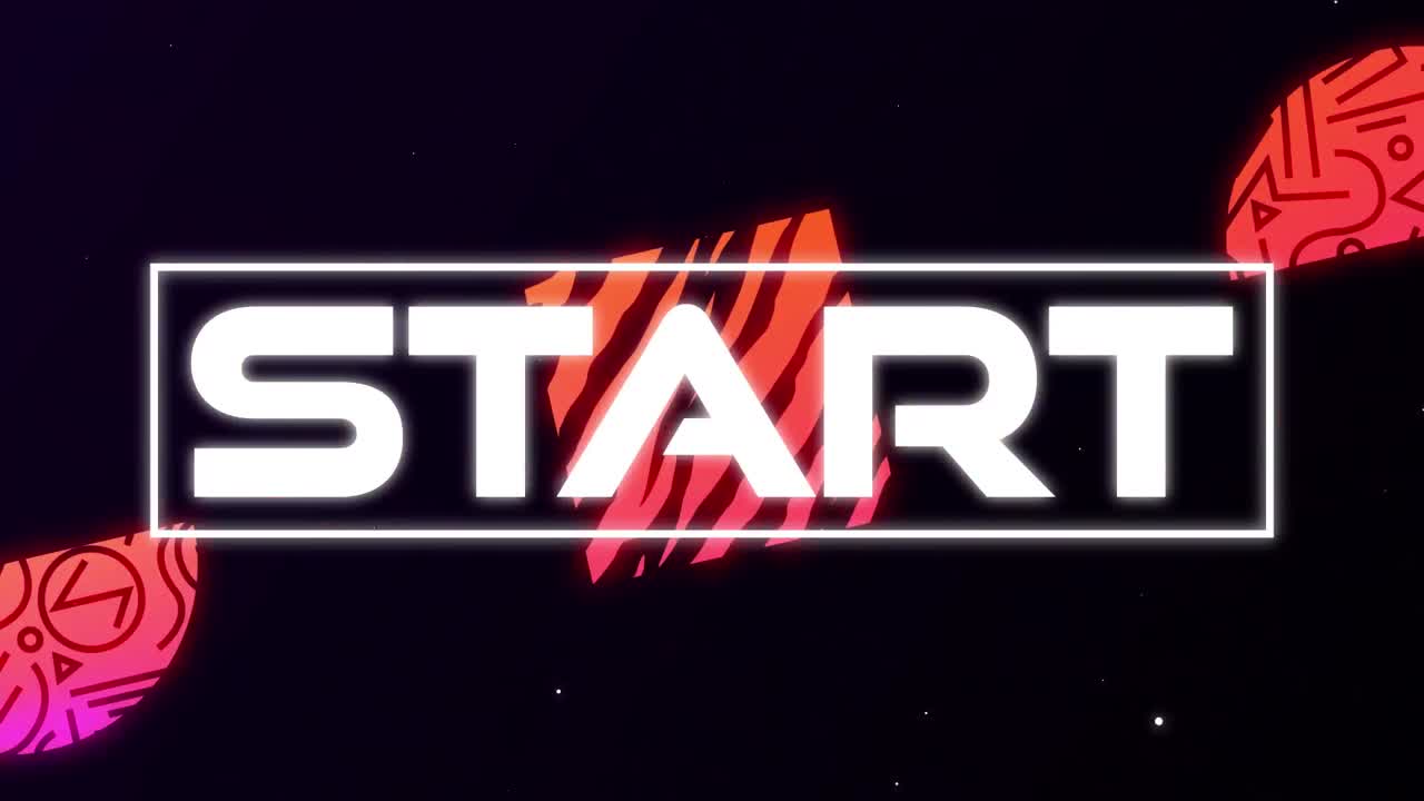 animación pantalla de videojuegos antiguos con la palabra comienzo escrito