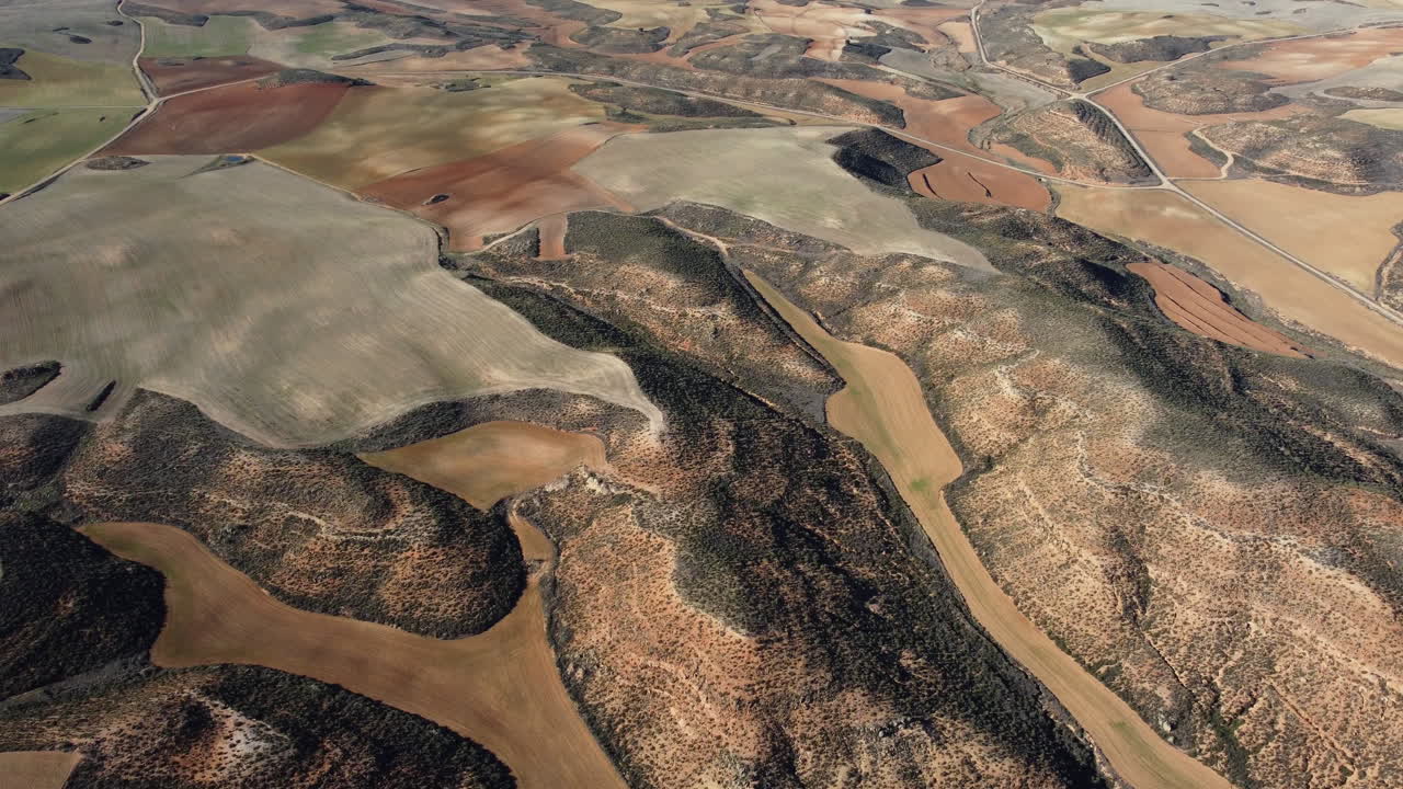 Aerial View of Agricultural Terraces