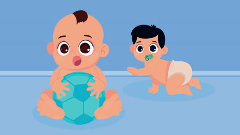 cute little babies boys characters animation