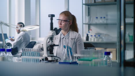 scientists conducting research and experiments in a modern laboratory