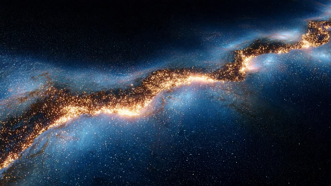 A Stunning Cosmic Journey Through a Celestial Stream of Stars and Galaxies, Illustrating the Majestic Beauty of Space in its Infinite Variations and Vibrant Colors