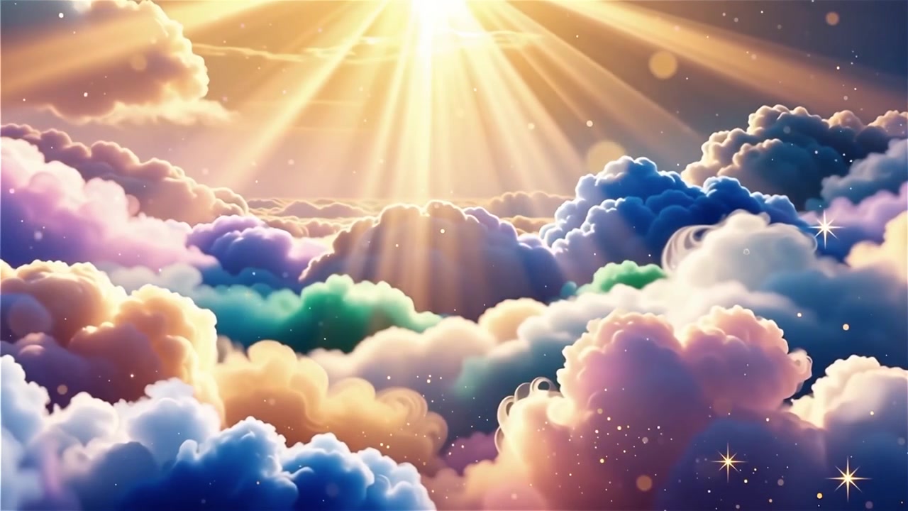 Christian Heavenly Light Worship Background