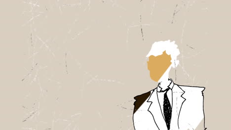boceto de un hombre de traje
