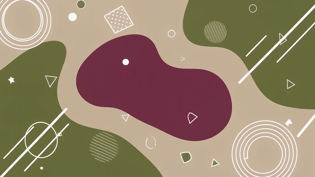 Abstract Animated Background with Moving Geometric Shapes