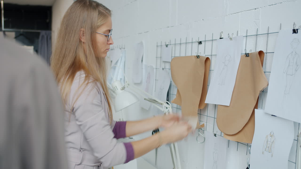 Fashion Designer Working on Clothing Design