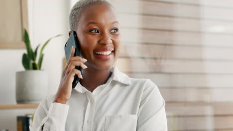 Phone-call,-networking-and-business-woman-talking