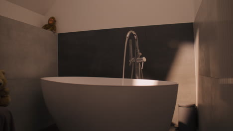 modern bathroom with bathtub
