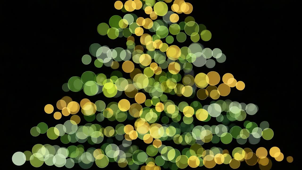 A Stunning Display of Holiday Cheer Featuring a Lush Green Christmas Tree Adorned with Glimmering Yellow and White Lights Creating a Magical Atmosphere of Festivity