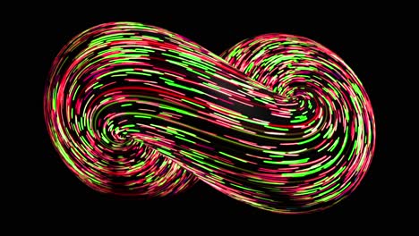 abstract infinity symbol with glowing light trails