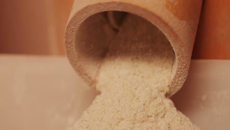 machinery making flour in wheat flour in bakery or factory, electrical mill machinery. wheat against diseases and insects using modern equipment. clip. concept of food industry. small business concept . high quality 4k footage