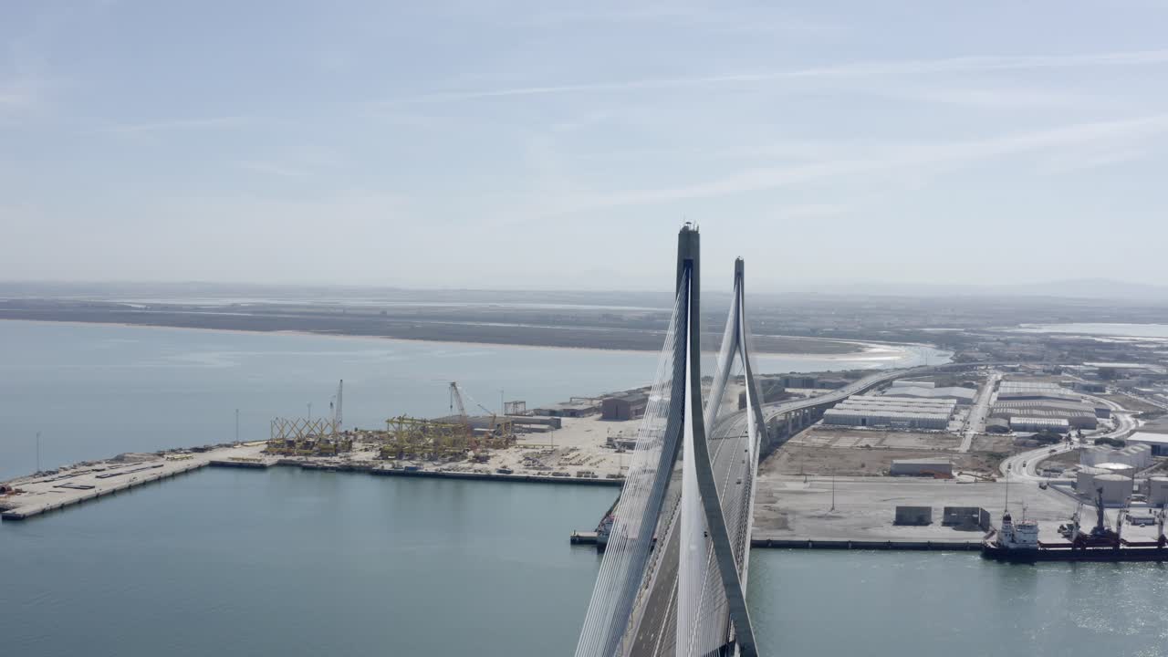 Cable-Stayed Bridge Over a Port