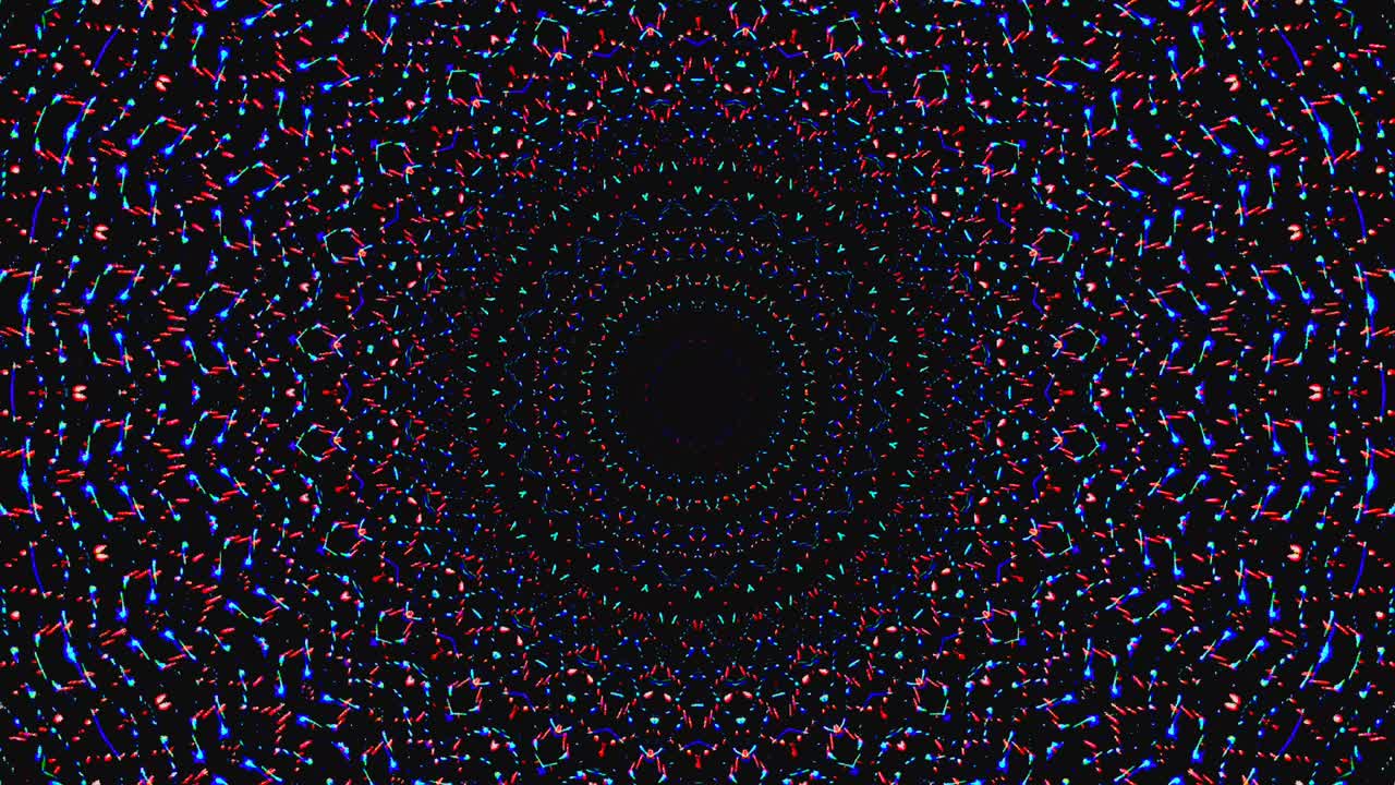 Beautiful shining abstract kaleidoscope, shining colorful light set smooth motion