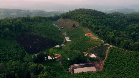 AERIAL:-Rice-fields-in-Chiang-May-Elephant-Empire,-Thailand