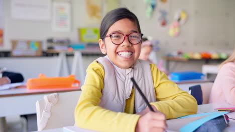 Smile,-education-and-writing-with-girl