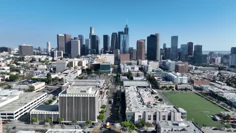 corporate skyscrapers at los angeles in california united states