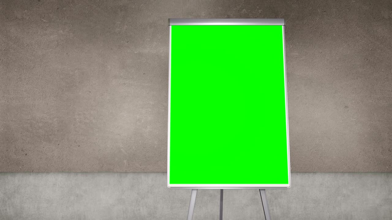 slide de la cámara cerca de la flip chart con la tecla de croma