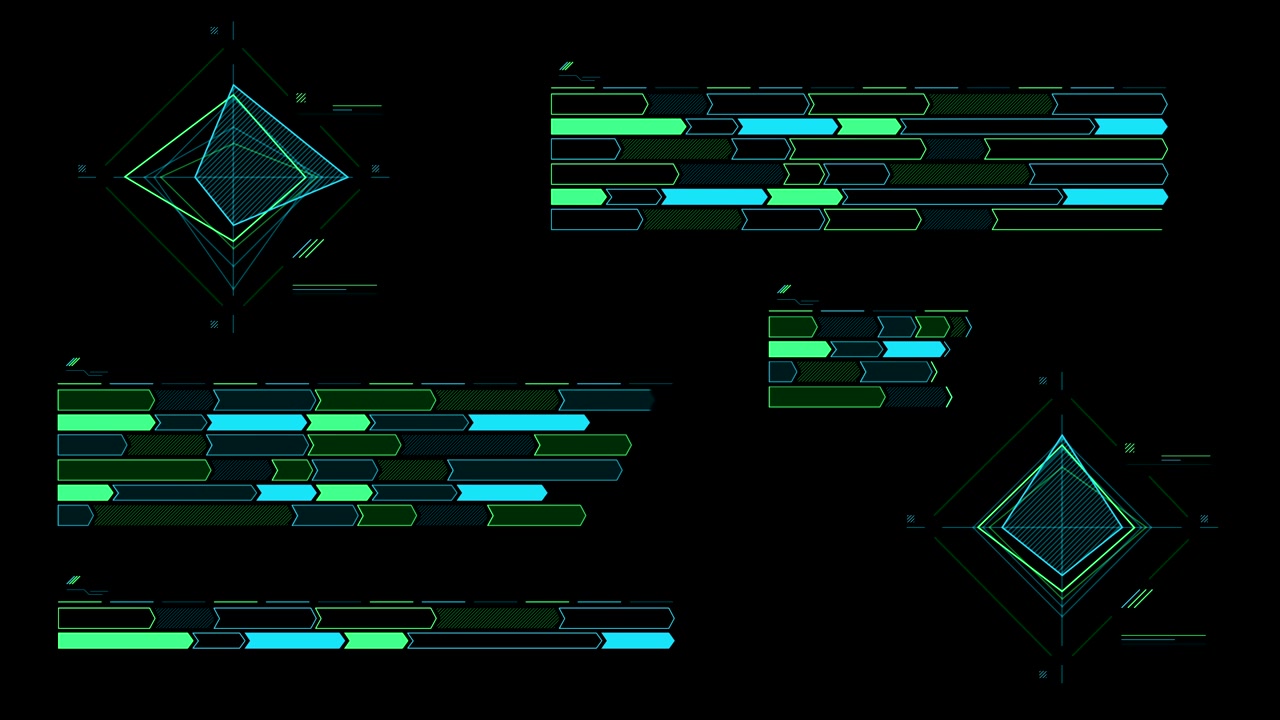 Collection of animated infographic elements