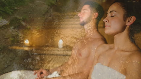 pareja en el video de la sauna
