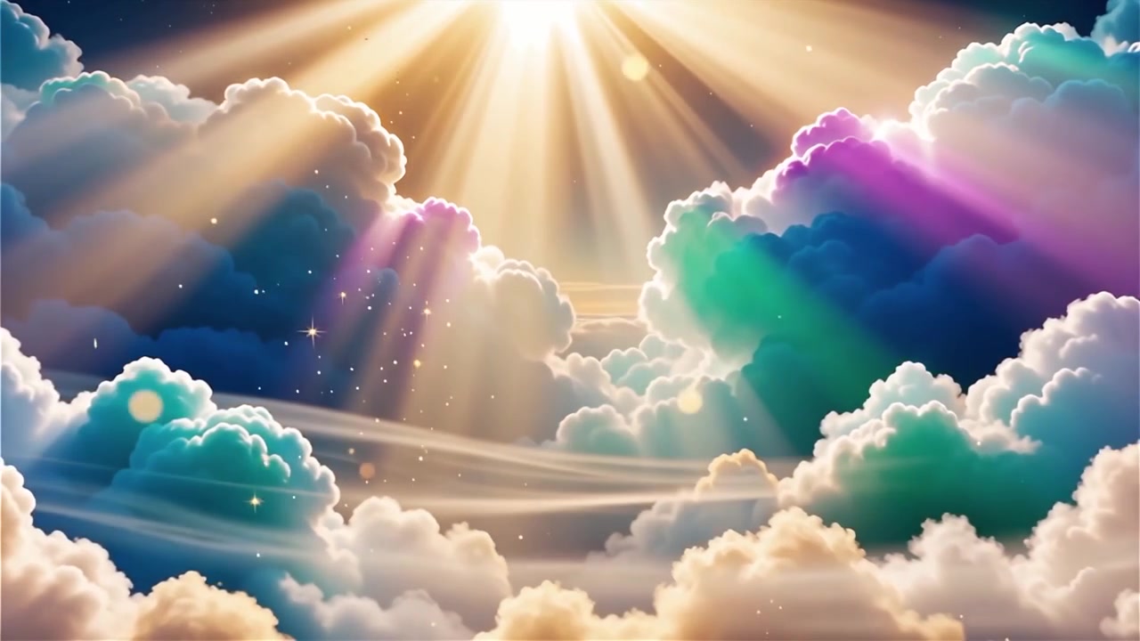 Christian Heavenly Light Worship Background