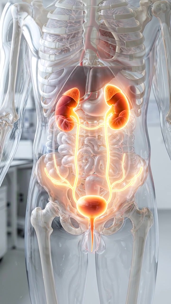 3D Medical Animation of Human Urinary System Function