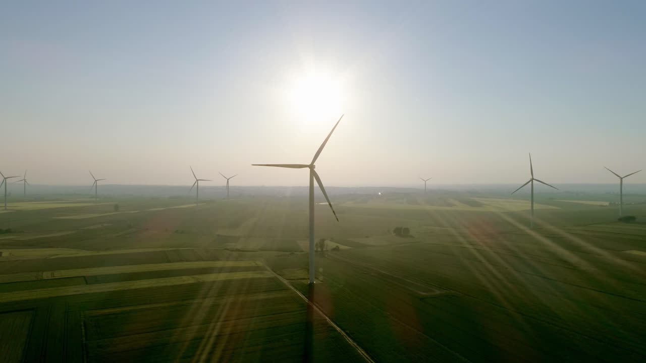 대체 에너지를 생산하는 풍력 터빈