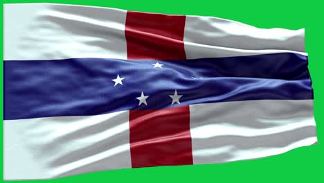 4k highly detailed flag of netherlands antilles - netherlands antilles flag high detail - national flag netherlands antilles wave pattern loopable elements