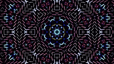 forma de círculo de movimiento de onda de línea, colorido, sobre fondo negro