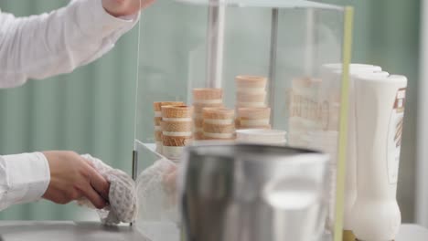 ice cream cones at an outdoor event