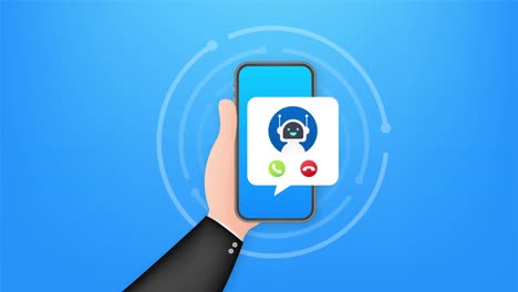 tarjeta de visita con robo llamada. teléfono móvil. robo llamada. cpam. gráficos de movimiento.
