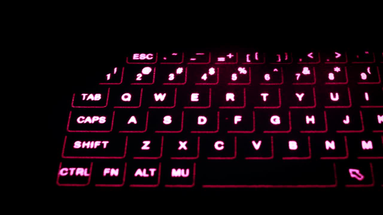 4K Virtual Laser Projection Keyboard on Black Background
