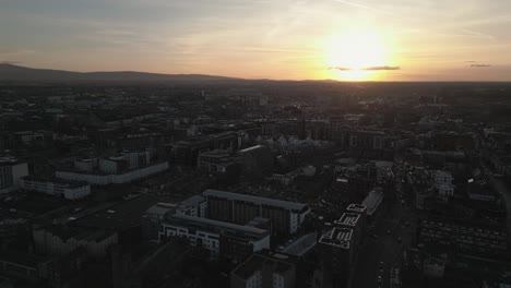 golden hour at ireland's capital city - 4k cinematic drone footage