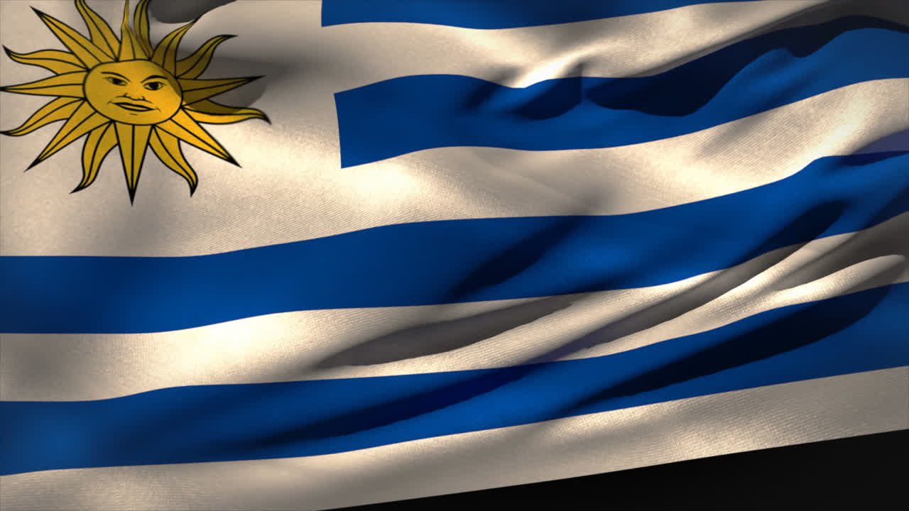 la bandera de uruguay es generada digitalmente.