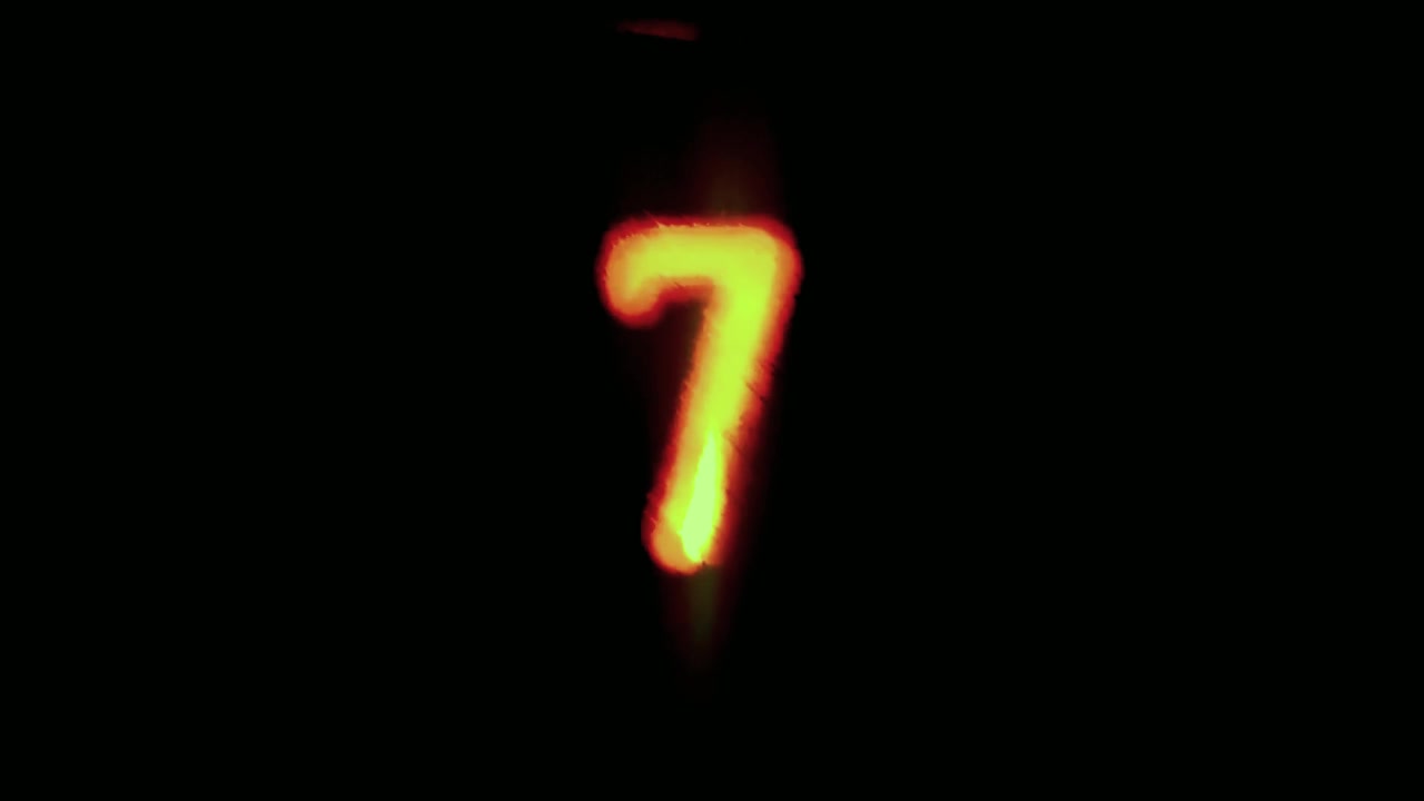 Timer luminoso al neon per il conto alla rovescia da dieci a uno