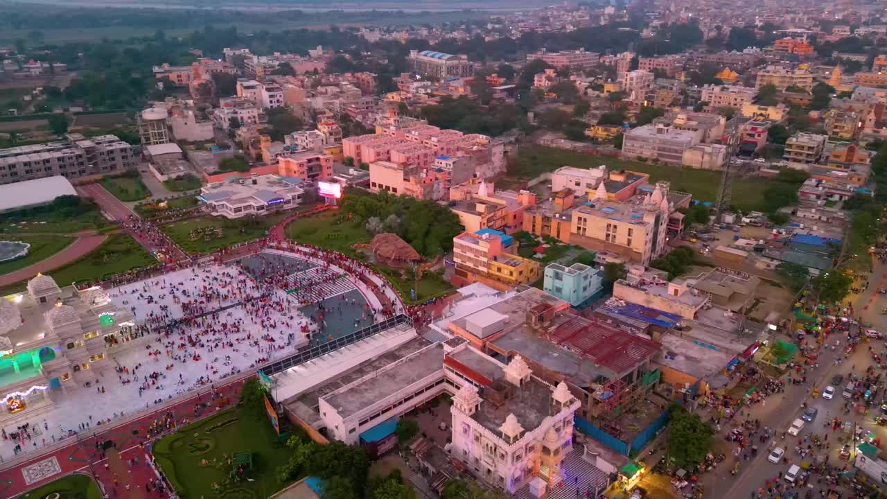 Prem Mandir Aerial View, Founded by Jagadguru Shri Kripalu Ji Maharaj in Vrindavan - Prem Mandir is the Temple of Divine Love