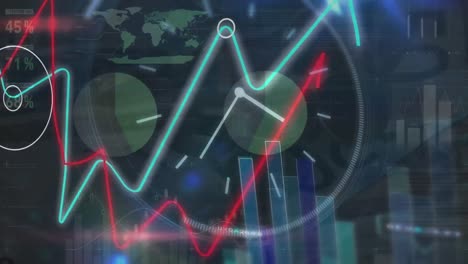 animación del procesamiento de datos estadísticos y bursátiles en relación con los billetes en euros