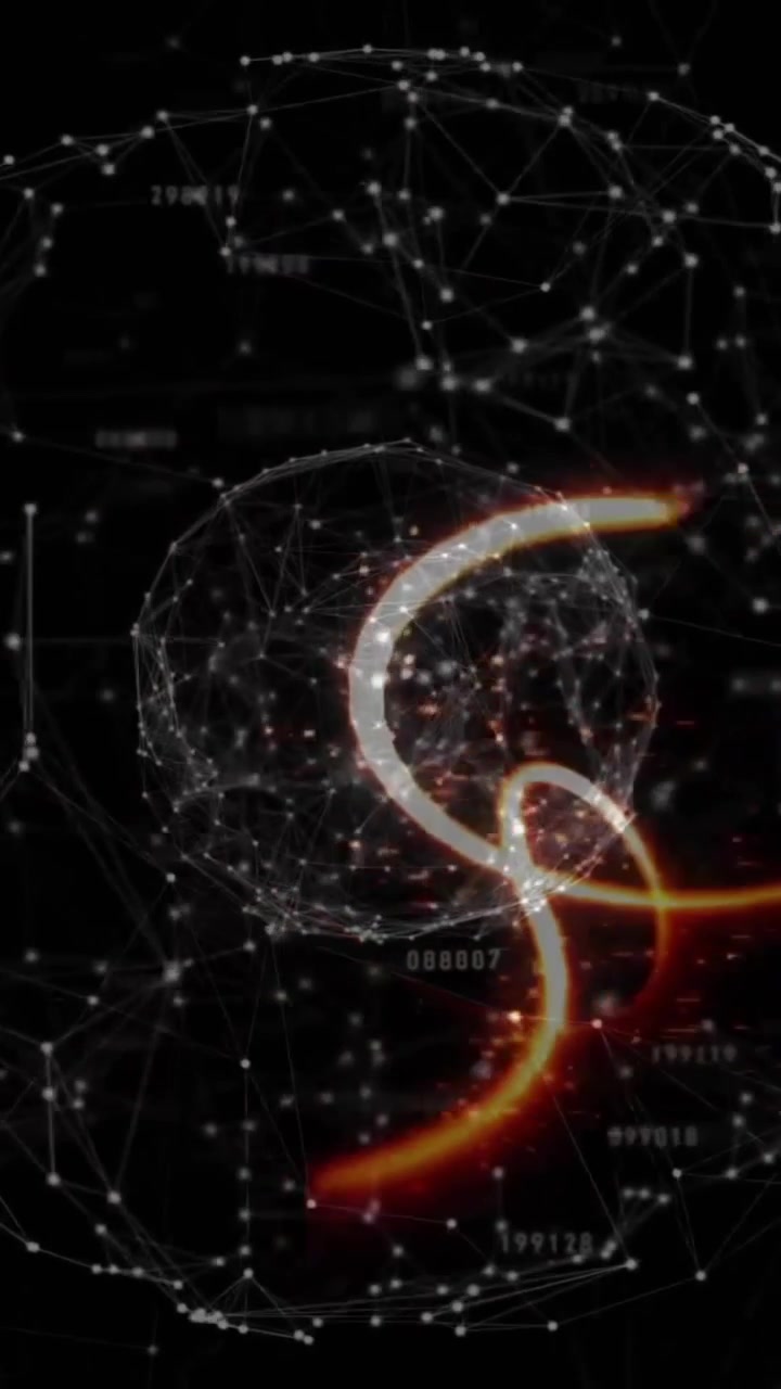 Animazione di rete di connessioni con icone su mappamondo