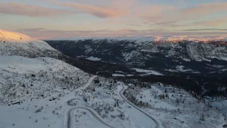 sunrise over a beautiful valley in southern norway