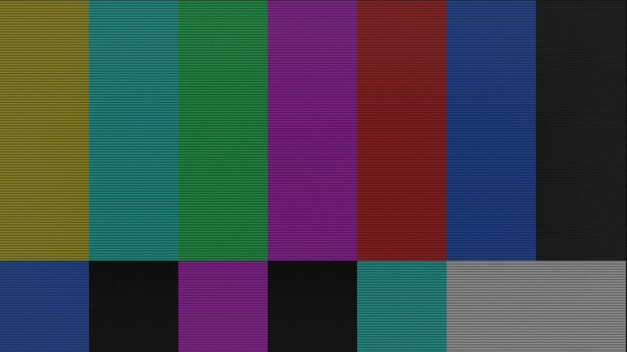 Distorted Television Test Pattern with Glitch Effects