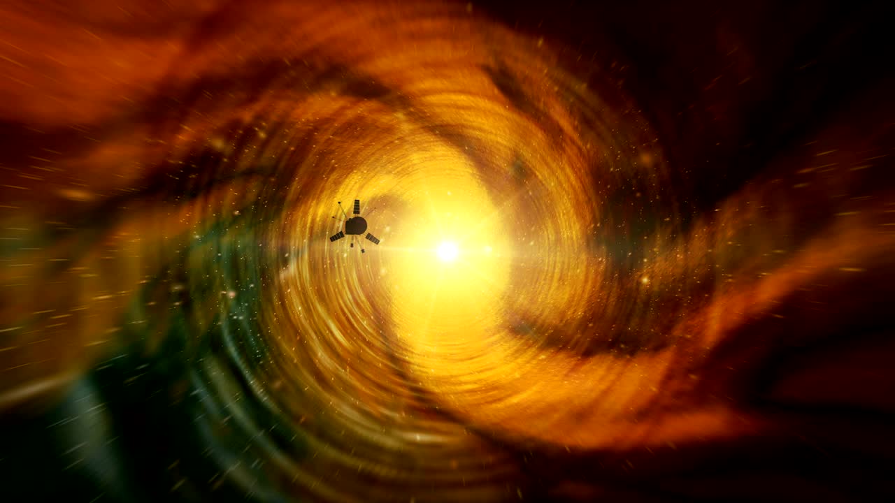 우주 를 날아다니는 우주선 - 시간 공간 탐사