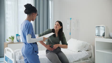 doctor discussing medical records with patient
