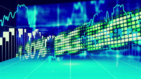 concepto de finanzas y negocios internacionales azules
