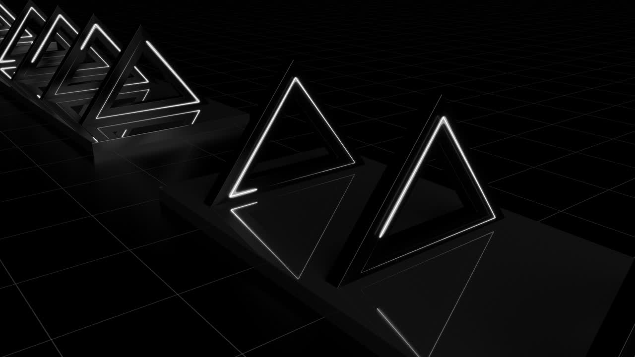 túnel de fondo futurista con bucle triangular