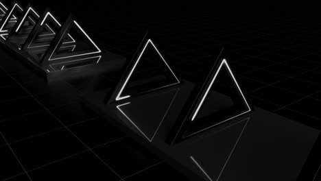túnel de fondo futurista con bucle triangular