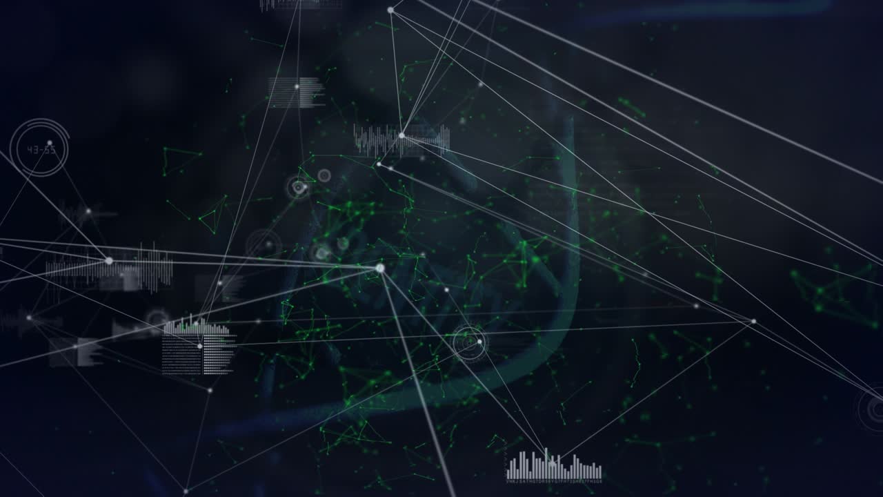Animation of data processing over shapes