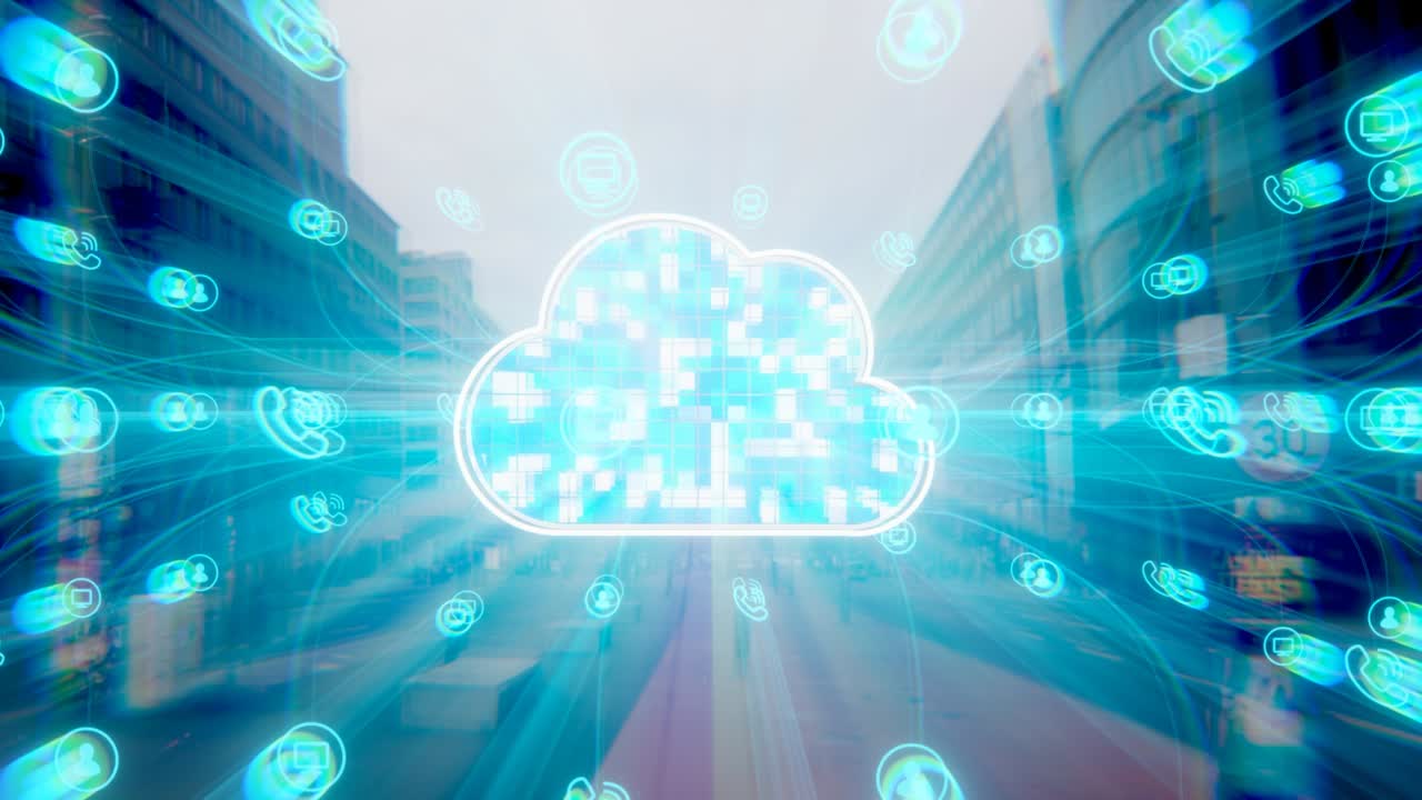 Cloud technology. Internet technology and communication