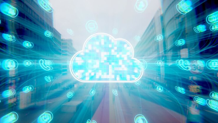 Cloud technology. Internet technology and communication